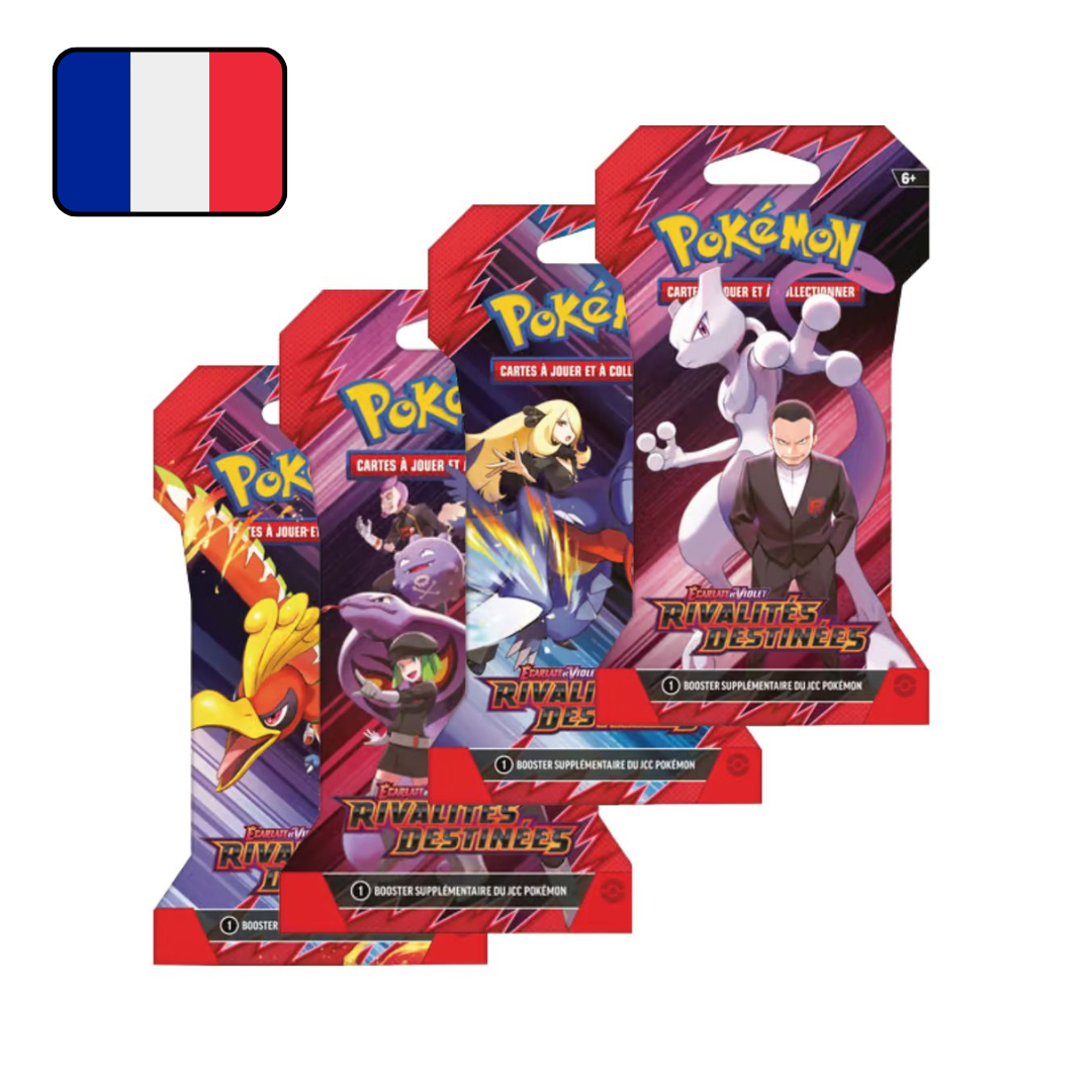 Art Set 4 Boosters Pokémon - Rivalités Destinées - EV10 - Booster sous Blister - FR