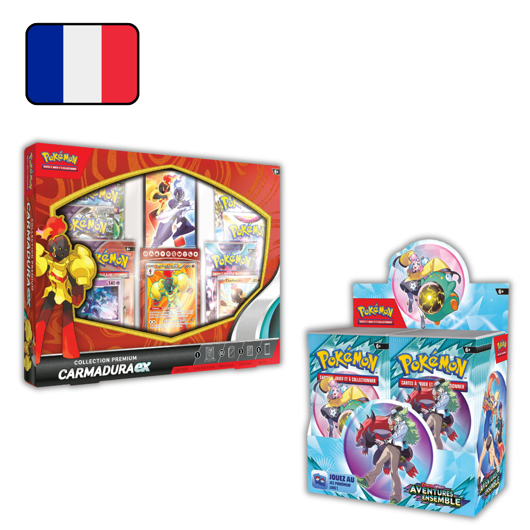 Pack Pokémon - Display de 36 Boosters Pokémon EV09 Aventures Ensembles & Coffret Carmadura Ex